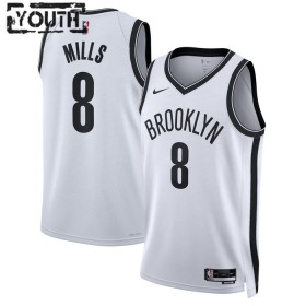 Dječji NBA Dres Brooklyn Nets Patty Mills 8 Nike 2022-23 Association Edition Bijela Swingman